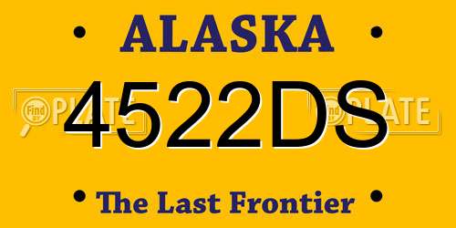 4522DS Alaska License Plate
