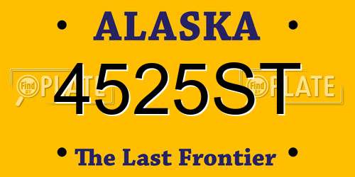 4525ST Alaska License Plate
