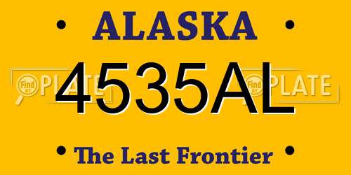 4535AL Alaska License Plate