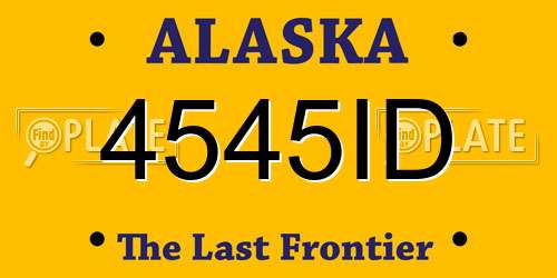 4545ID Alaska License Plate