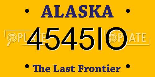 4545IO Alaska License Plate
