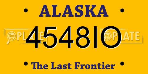 4548IO Alaska License Plate