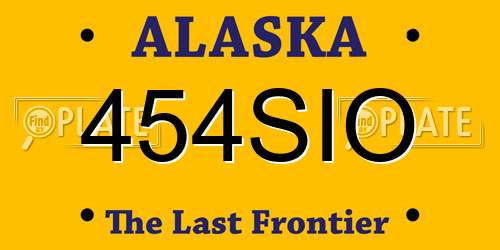 454SIO Alaska License Plate