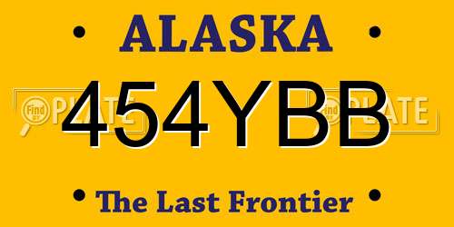 454YBB Alaska License Plate