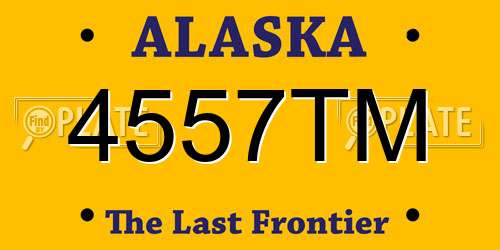 4557TM Alaska License Plate