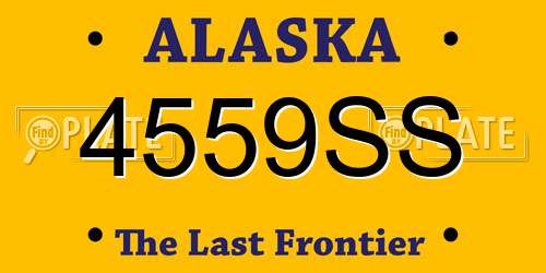 4559SS Alaska License Plate