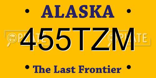 455TZM Alaska License Plate