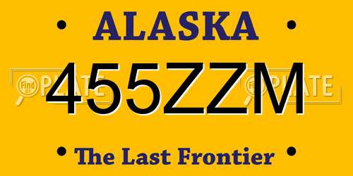 455ZZM Alaska License Plate