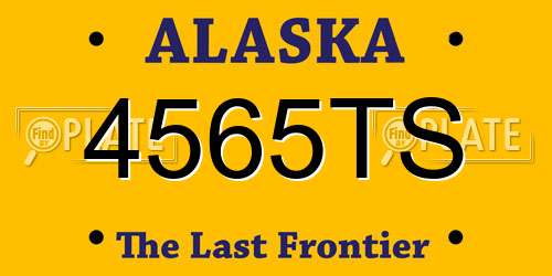 4565TS Alaska License Plate