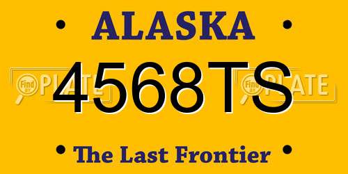 4568TS Alaska License Plate