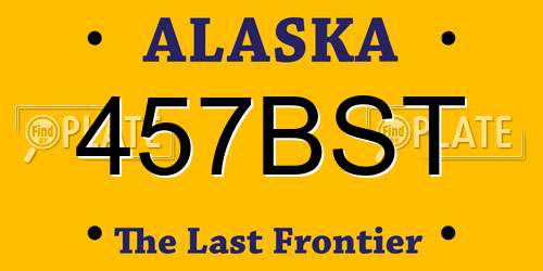 457BST Alaska License Plate