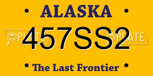 457SS2 Alaska License Plate