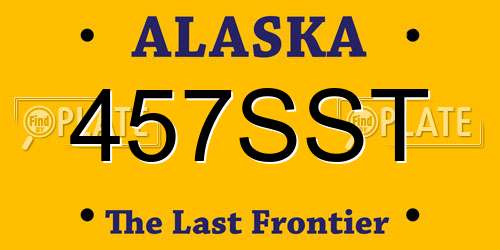 457SST Alaska License Plate