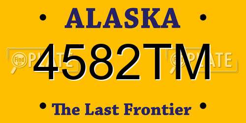 4582TM Alaska License Plate