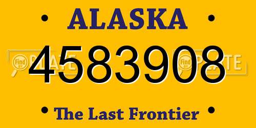 4583908 Alaska License Plate