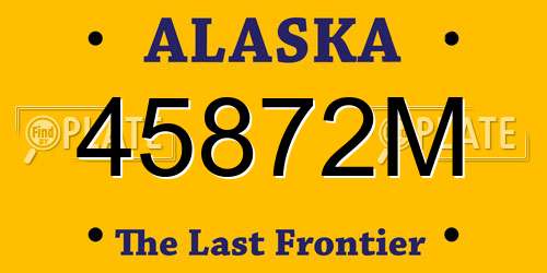 45872M Alaska License Plate
