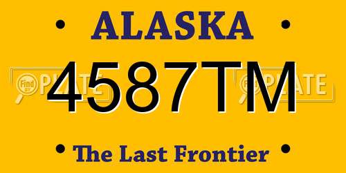4587TM Alaska License Plate