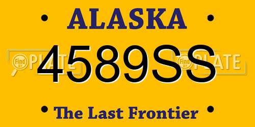4589SS Alaska License Plate