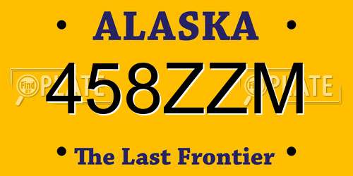 458ZZM Alaska License Plate