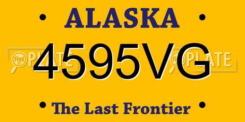 4595VG Alaska License Plate