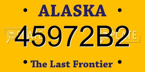 45972B2 Alaska License Plate