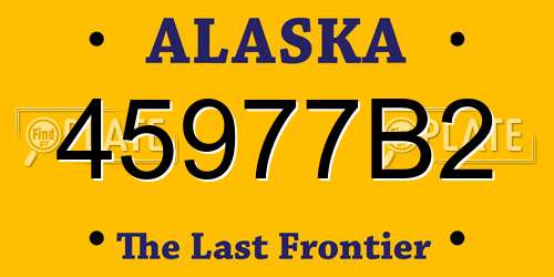 45977B2 Alaska License Plate