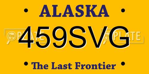 459SVG Alaska License Plate