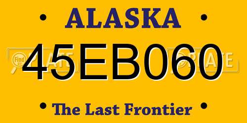 45EB060 Alaska License Plate