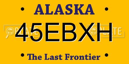 45EBXH Alaska License Plate