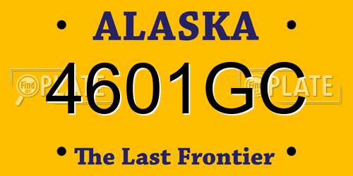4601GC Alaska License Plate