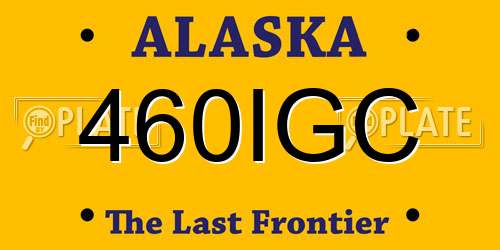 460IGC Alaska License Plate