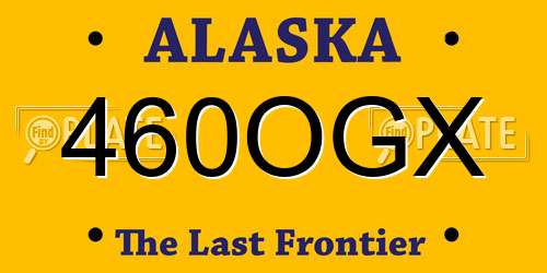 460OGX Alaska License Plate