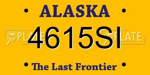 4615SI Alaska License Plate