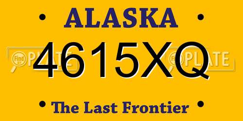4615XQ Alaska License Plate