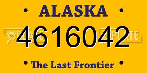 4616042 Alaska License Plate