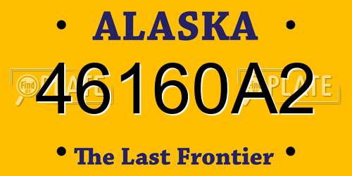 46160A2 Alaska License Plate