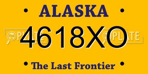 4618XO Alaska License Plate