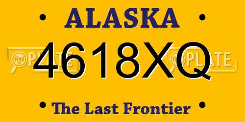 4618XQ Alaska License Plate