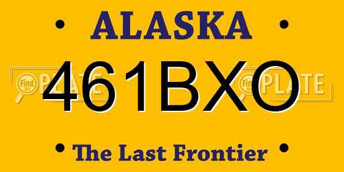 461BXO Alaska License Plate