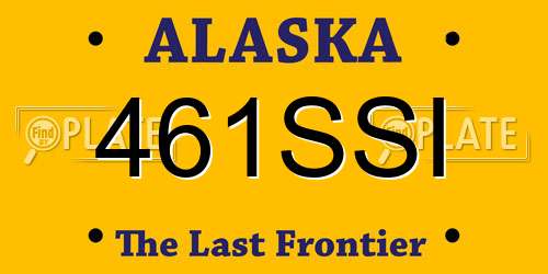 461SSI Alaska License Plate