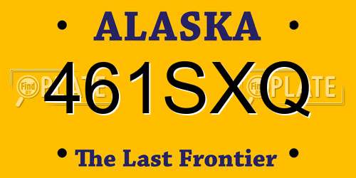 461SXQ Alaska License Plate