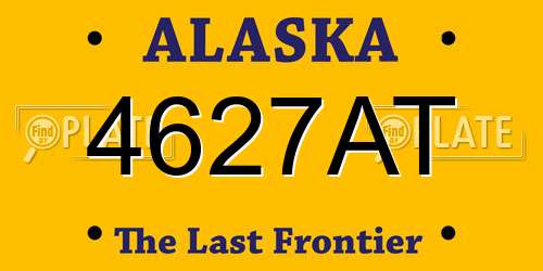 4627AT Alaska License Plate