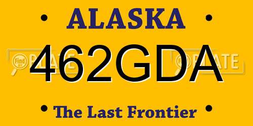 462GDA Alaska License Plate