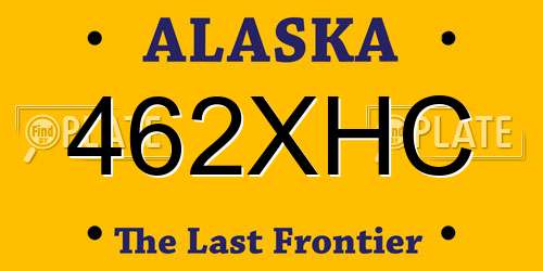 462XHC Alaska License Plate