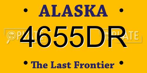 4655DR Alaska License Plate