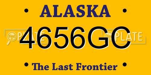 4656GC Alaska License Plate