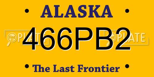 466PB2 Alaska License Plate