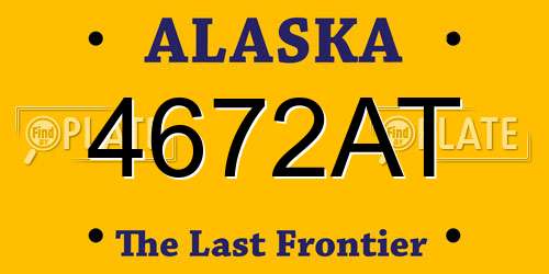 4672AT Alaska License Plate