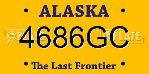 4686GC Alaska License Plate