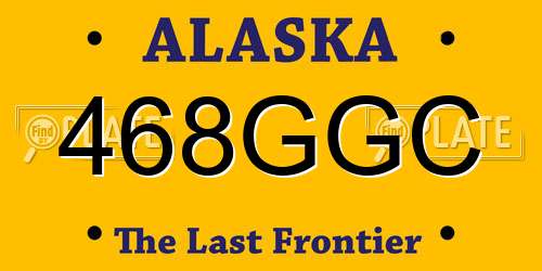 468GGC Alaska License Plate